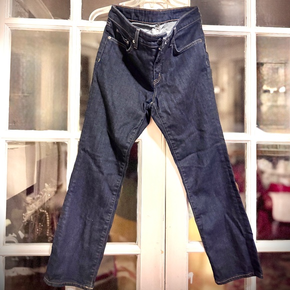 Ralph Lauren Dark Blue Denim Jeans High Waist Straight Leg Sz. 8 - Picture 2 of 16